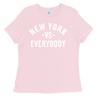 Bubblegum Pink new york vs everybody Ladies Tee - artisFamous