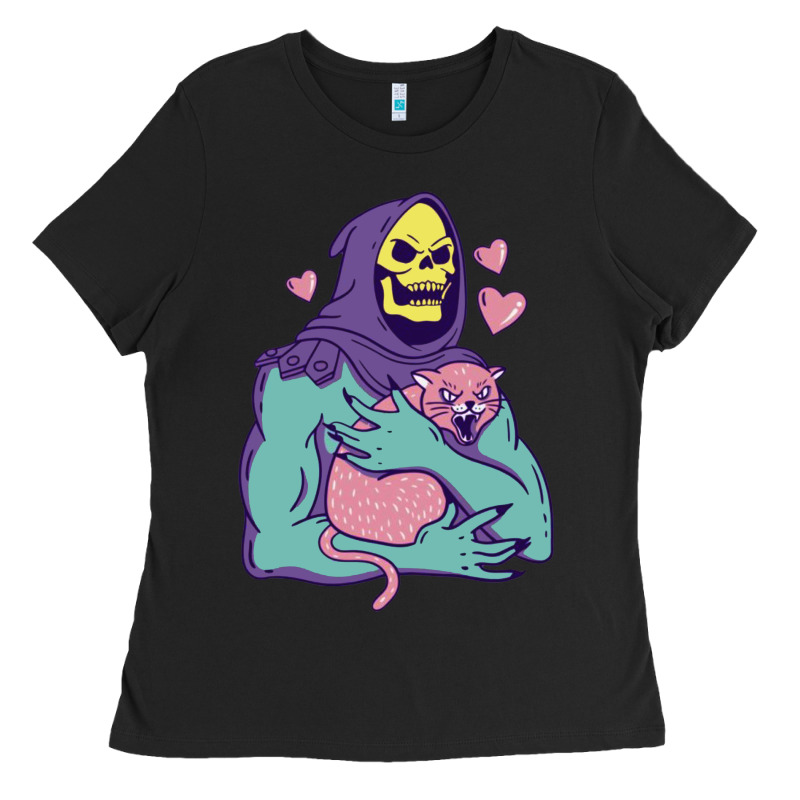 Skeletor's Hug Cat Ladies Tee by artisFamous | Teevron