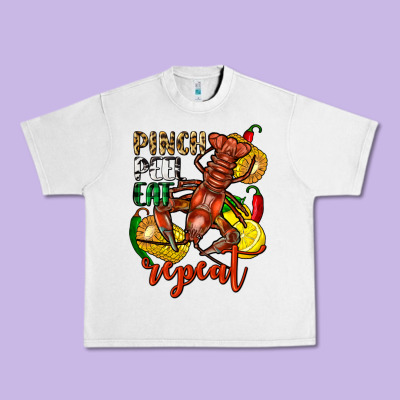 Pinch Peel Eat Repeat Crawfish Urban Heavy Tee Designed By Fadigitalartstudio