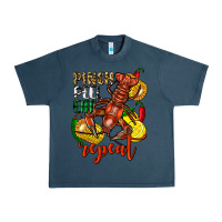 Midnight Navy Pinch peel eat repeat crawfish Urban Heavy Tee - FaDigitalArtStudio