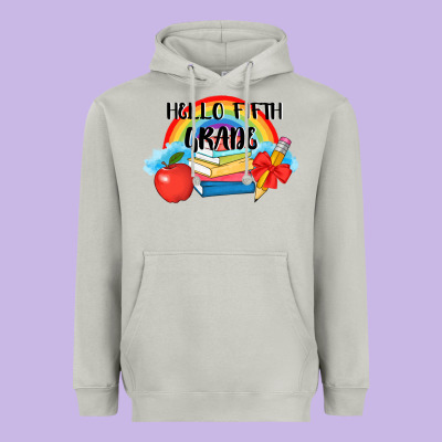 Back To School Hello Fifth Grade 3200x2400 Heavyweight Hoodie Designed By Adodesignshop