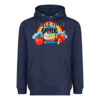 Navy back to school hello fifth grade 3200x2400 Heavyweight Hoodie - AdoDesignShop