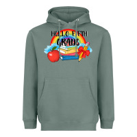 Sage back to school hello fifth grade 3200x2400 Heavyweight Hoodie - AdoDesignShop