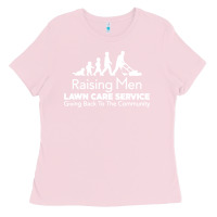 Bubblegum Pink raising men lawn care Ladies Tee - artisFamous