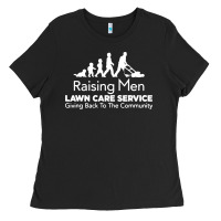 Black raising men lawn care Ladies Tee - artisFamous