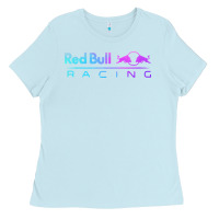 Baby Blue red racing Ladies Tee - artisFamous