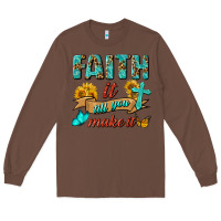 Chestnut Faith It Till You Make It Long Sleeve Tee - BundleAndBundleShop