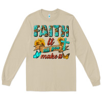 Mushroom Faith It Till You Make It Long Sleeve Tee - BundleAndBundleShop