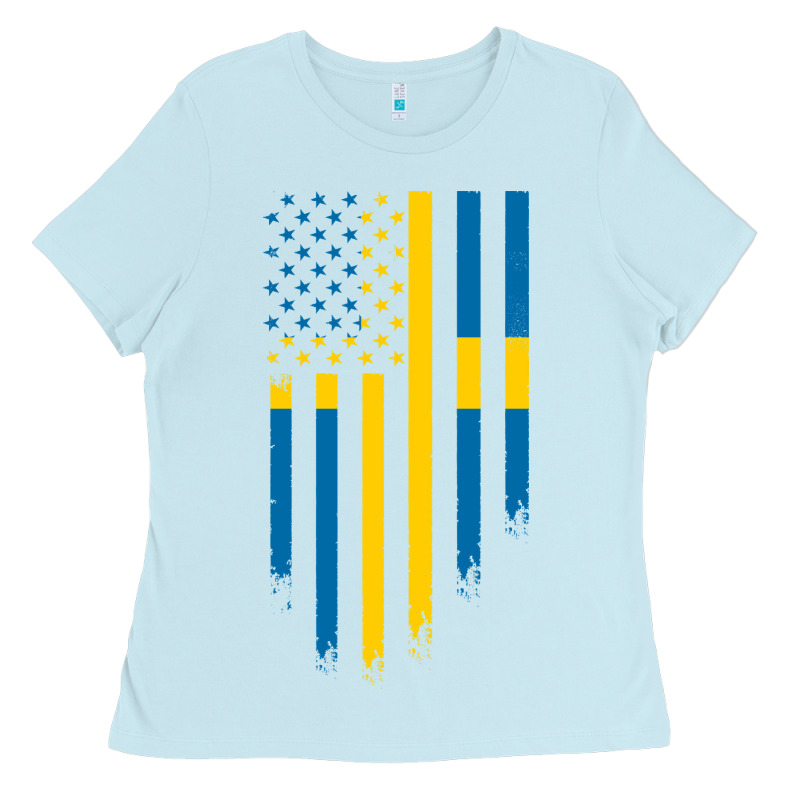 Sweden Swedish Roots American Flag | Canadian Roots Ladies Tee by artisFamous | Teevron