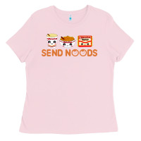 Bubblegum Pink send noods Ladies Tee - artisFamous