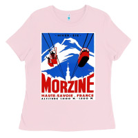 Bubblegum Pink Savoie France Blue Ladies Tee - artisFamous