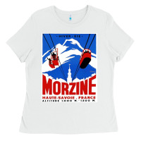 White Savoie France Blue Ladies Tee - artisFamous