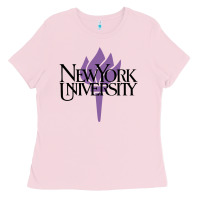 Bubblegum Pink New York University Ladies Tee - artisFamous
