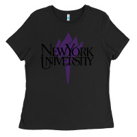 Black New York University Ladies Tee - artisFamous