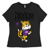 Black New York University Ladies Tee - artisFamous