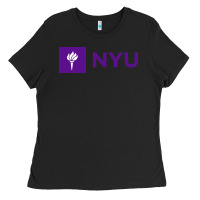 Black nyu new york university purple Ladies Tee - artisFamous