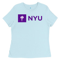 Baby Blue nyu new york university purple Ladies Tee - artisFamous