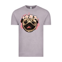 Vintage Zinc pug floral Vintage Tee - Jasminsmagicworld