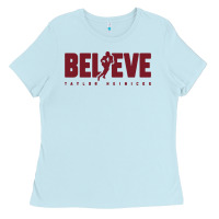 Baby Blue taylor heinicke believe Ladies Tee - artisFamous