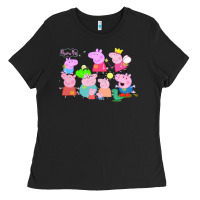 Black Peppa Pig Ladies Tee - artisFamous