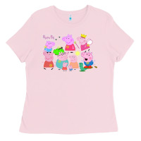 Bubblegum Pink Peppa Pig Ladies Tee - artisFamous
