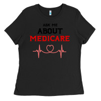 Black ask me about medicare Ladies Tee - artisFamous