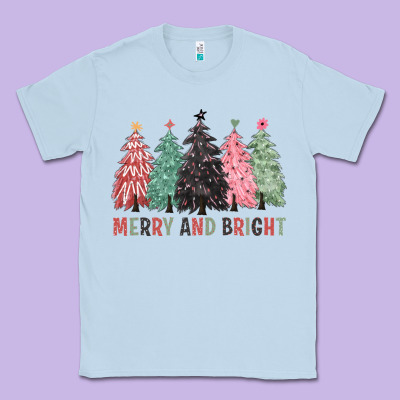 Merry And Bright Classic Tee Designed By Cowgirlartshop