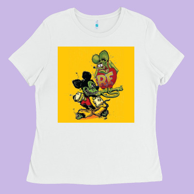 Rat Fink 02 Ladies Tee Designed By Artisfamous