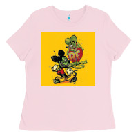 Bubblegum Pink rat fink 02 Ladies Tee - artisFamous