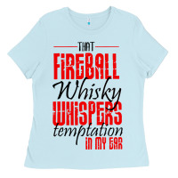 Baby Blue fireball whisky whispers Ladies Tee - artisFamous