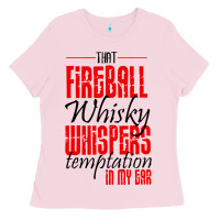 Bubblegum Pink fireball whisky whispers Ladies Tee - artisFamous