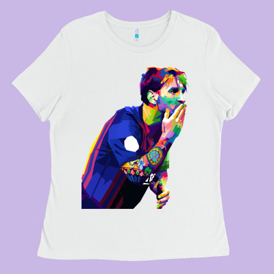 Lionel Messi Ladies Tee Designed By Artisfamous