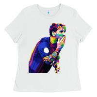 White LIONEL MESSI Ladies Tee - artisFamous