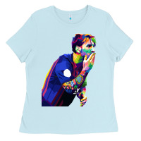 Baby Blue LIONEL MESSI Ladies Tee - artisFamous