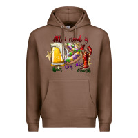 Chestnut all i need is beer king cake crawfish Premium Hoodie - SublimationCraftShop