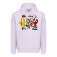 Lilac all i need is beer king cake crawfish Premium Hoodie - SublimationCraftShop