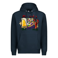 Navy all i need is beer king cake crawfish Premium Hoodie - SublimationCraftShop