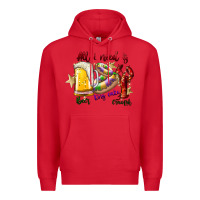 Red all i need is beer king cake crawfish Premium Hoodie - SublimationCraftShop