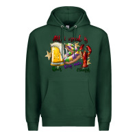 Sports Green all i need is beer king cake crawfish Premium Hoodie - SublimationCraftShop