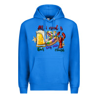 True Royal all i need is beer king cake crawfish Premium Hoodie - SublimationCraftShop