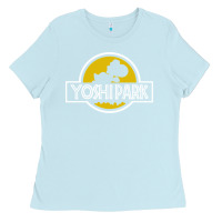Baby Blue yoshi park Ladies Tee - artisFamous