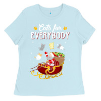 Baby Blue cats for everybody cat christmas ugly christmas sweatshirt Ladies Tee - artisFamous