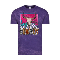 Cloud Purple western hey cowboy Vintage Tee - OliviaCreatesArt
