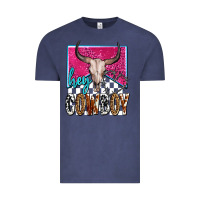 Vintage Denim western hey cowboy Vintage Tee - OliviaCreatesArt