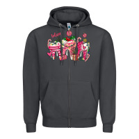 Smoke pink christmas teeth Zipper Hoodie - AdoDesignShop