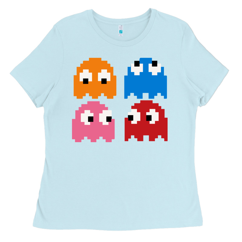 Pacman Ghosts Cool Retro 80s Ladies Tee by artisFamous | Teevron