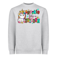 Heather Grey sparkle like a unicorn Heavyweight Sweatshirt - AdoDesignShop
