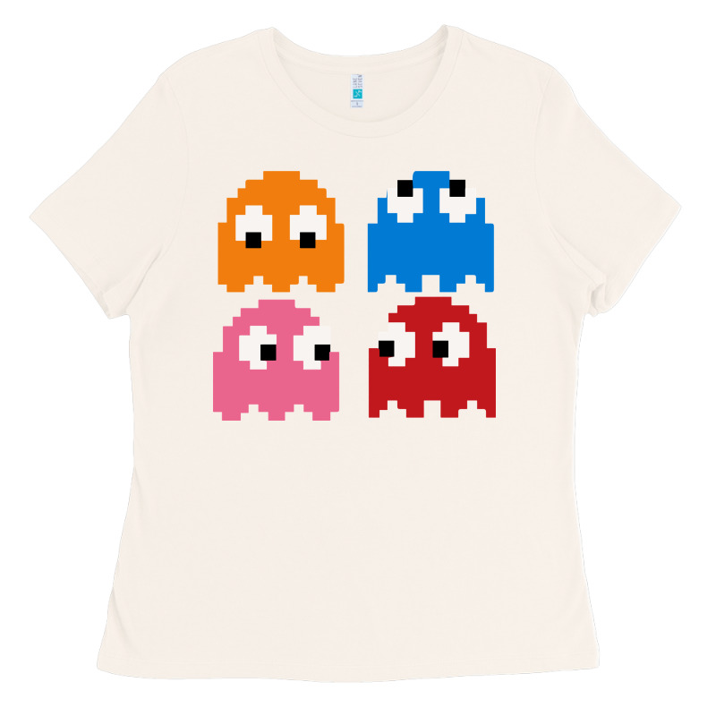 Pacman Ghosts Cool Retro 80s Ladies Tee by artisFamous | Teevron
