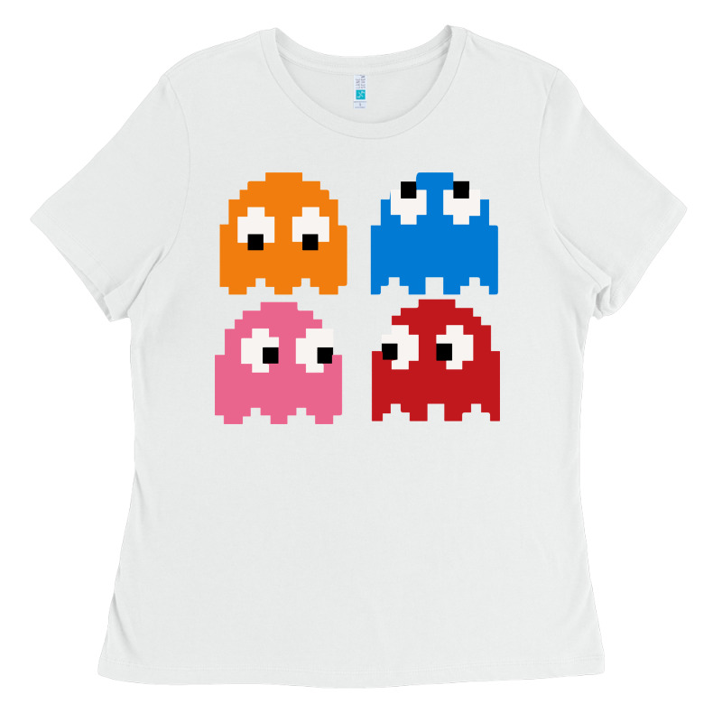 Pacman Ghosts Cool Retro 80s Ladies Tee by artisFamous | Teevron