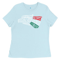 Baby Blue mexico flag Ladies Tee - artisFamous